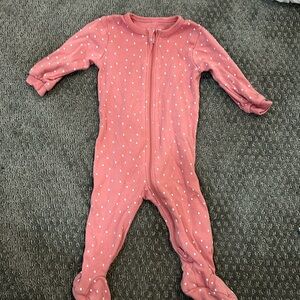 Petit Lem Little Dot Print on Dusty Rose Sleeper (6m)